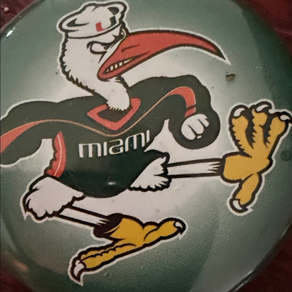 Miami Mascot Button Pin - Picture 3 of 3